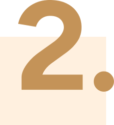 The image displays the number "2" in large, bold, tan-colored font against a light beige background with a rectangular shape. A small dot follows the number, resembling a minimalistic design often seen in digital marketing graphics.