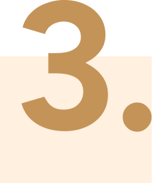 Large brown number "3." on a light beige background, symbolizing the top three strategies in digital marketing.