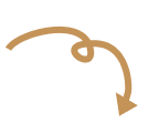 A brown, hand-drawn arrow, ideal for SEO graphics, curves downward with a loop in the middle and points to the bottom right against a white background.